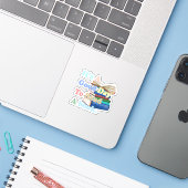 本を読むの読はおもしろい良い読日だ シール (ノートパソコンとiPhone)