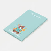 本を読むクマの絵 ポストイット (アングル)