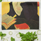 本を読むジーヌ夫人（Vincent van Gogh） キッチンタオル (折り畳み)