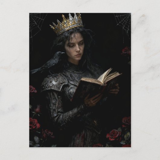 本を読む女王 ポストカード (正面)