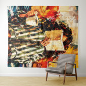 本を読む少女の温かみのある絵画アート タペストリー (インサイチュ(横))