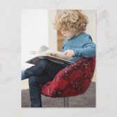 本を読む少年 ポストカード (正面)