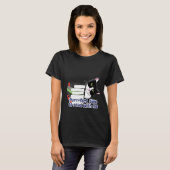 本を読む猫 Tシャツ (正面フル)