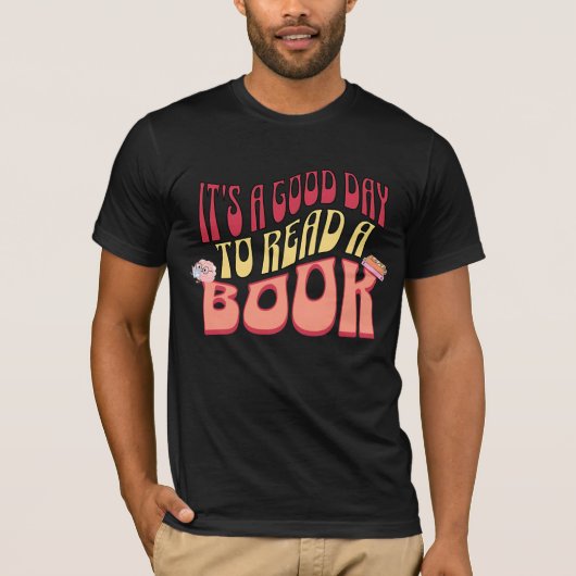 本を読む良い日読だ Tシャツ (正面)