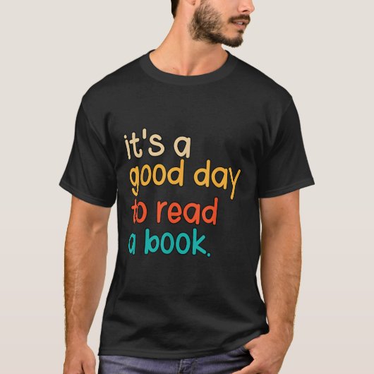 本を読む良読い日だ Tシャツ (正面)