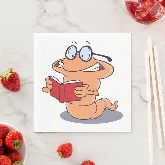 本を読む虫くん スタンダードランチョンナプキン