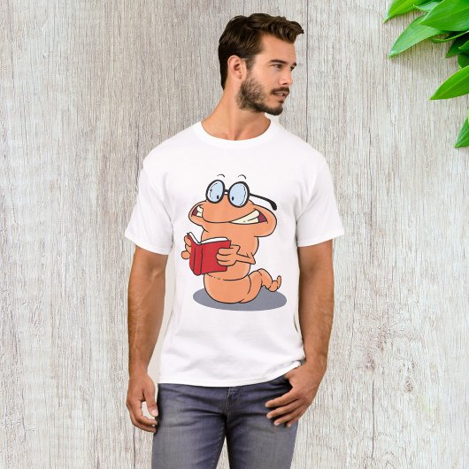 本を読む虫くん Tシャツ