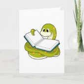 本を読む蛇 カード (正面)