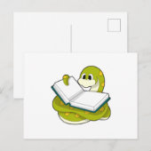 本を読む蛇 ポストカード (正面/裏面)