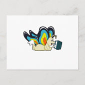 本を読む蝶 ポストカード (正面)