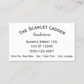 本を読む顔文字-本屋か図書館 名刺 (裏面)