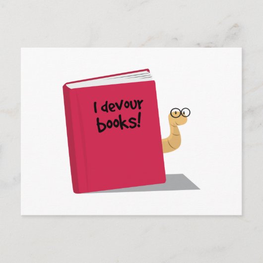 本を読む ポストカード (正面)