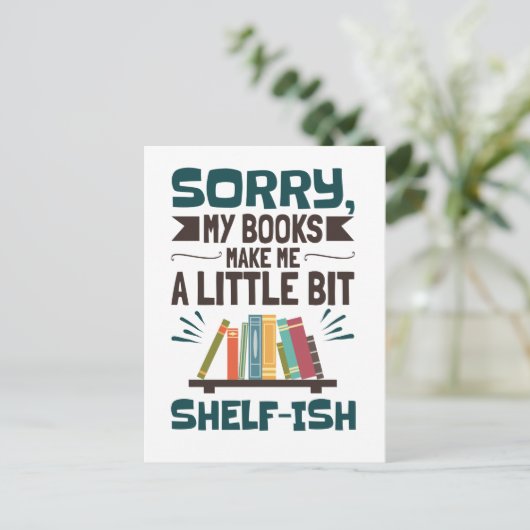 本を読んで少し気の抜けた本好きになって残念 ポストカード (スタンド正面)