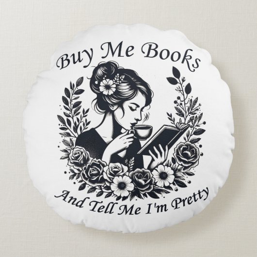 本を買って褒めてくれるだけでいいの ラウンドクッション (正面)