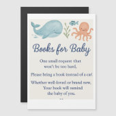 本を贈ろう - ベビーシャワーのお知らせ マグネット招待状 (正面/裏面)