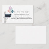 本を郵送でベビーシャワー エンクロージャーカード (正面/裏面)