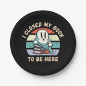 本を閉じて来たおもしろい幽霊 ペーパープレート (正面)