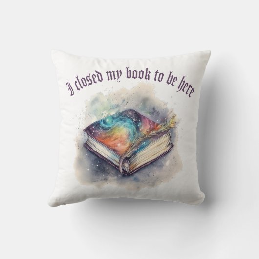 本を閉じて来た クッション (裏面)