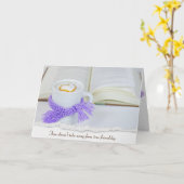 本を開いたコーヒー カード (黄色い花)