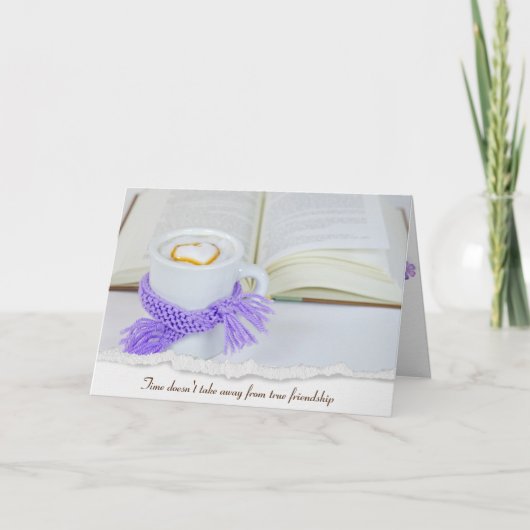 本を開いたコーヒー カード (正面)