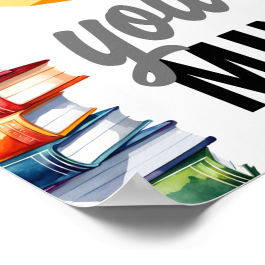 本を開いてマインドスクールの図書館を開く ポスター (角)