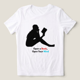 本を開く、心を開く - 読書好きデザイン トライブレンドTシャツ