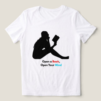 本を開く、心を開く - 読書好きデザイン トライブレンドTシャツ
