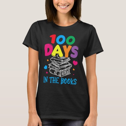 本を100日読む 英語の読書指導者 Tシャツ (正面)