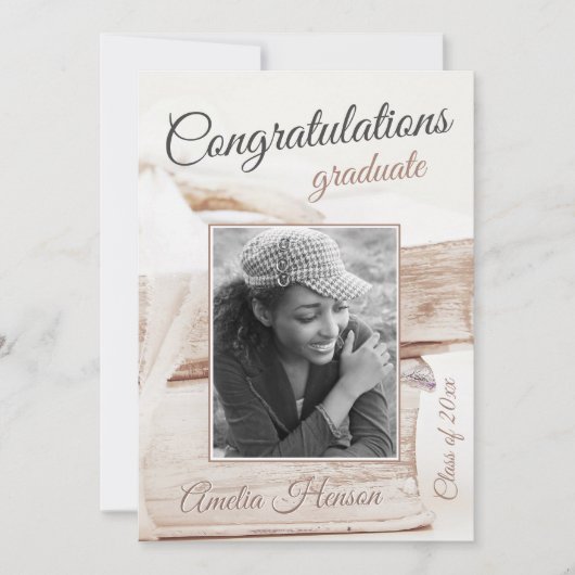 本エレガントスタックおめでとう大学院の写真 シーズンカード (正面)