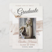 本エレガントスタック大学院写真卒業 招待状 (正面/裏面)