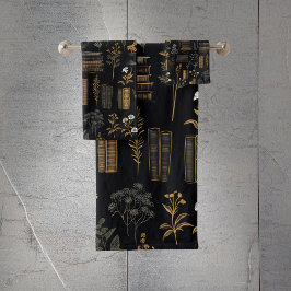 本エレガントデザイン- Dark Academia -ヴィンテージ本 バスタオルセット