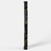 本エレガントデザイン- Dark Academia -ヴィンテージ本 Samsung Galaxyケース (右側面)