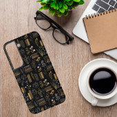 本エレガントデザイン- Dark Academia -ヴィンテージ本 Samsung Galaxyケース