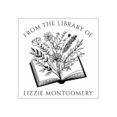 本エレガント書室の植物学カスタム ラバースタンプ (インプリント)