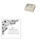 本エレガント集のフローラ ラバースタンプ (押印)