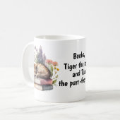 本カスタム好き、猫好きとコーヒー友達 コーヒーマグカップ (正面左)