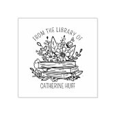 本カスタム書室の花 ラバースタンプ (インプリント)