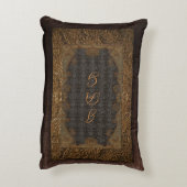 本カバ素朴ークッションレザー及びレース アクセントクッション (裏面(縦))