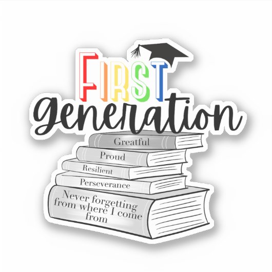 本カラフルのあるレインボー第一世代 シール (正面)