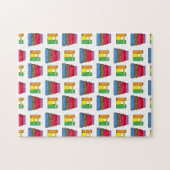 本カラフルの山のパターン ジグソーパズル (横)