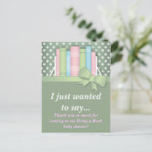 本カラフルを持って来る赤ちゃんシャワーありがとう ポストカード (スタンド正面)