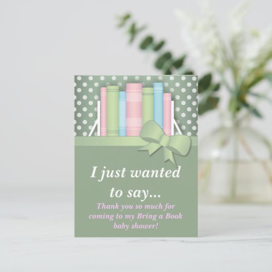 本カラフルを持って来る赤ちゃんシャワーありがとう ポストカード (スタンド正面)