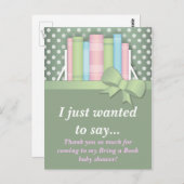 本カラフルを持って来る赤ちゃんシャワーありがとう ポストカード (正面/裏面)