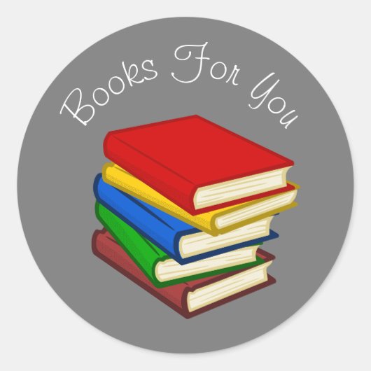 本カラフルデザイン図書事業ブランディング ラウンドシール (正面)