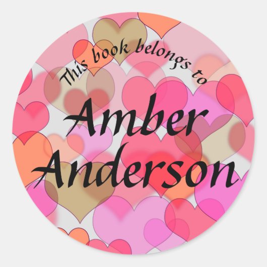 本カラフルハートシール ラウンドシール (正面)