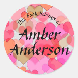 本カラフルハートシール ラウンドシール