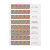 本カラフル差出人住所ラベル ラップアラウンドラベル (シート)