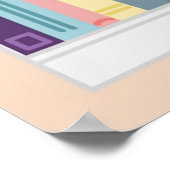 本カラフル棚 ポスター (角)