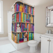 本カラフル虫の本棚 シャワーカーテン (インサイチュ)