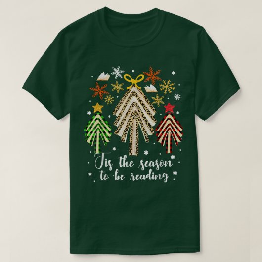 本クリスマスツリーは季節読だ Tシャツ (デザイン正面)